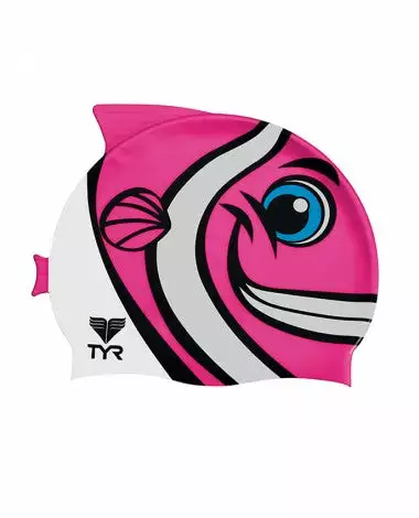 TYR Kid's CharacTYRS Happy Fish Silicone Swim Cap 3 TYR Kid's CharacTYRS Happy Fish Silicone Swim Cap