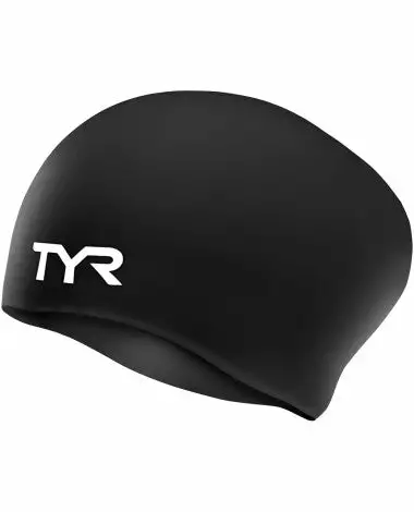 TYR Long Hair Wrinkle-Free Silicone Swim Cap 3 TYR Long Hair Wrinkle-Free Silicone Swim Cap