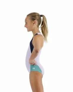 TYR Durafast Elite® Girls' Ella Maxfit Swimsuit - Solid Splice -TYR Shop MGSSOL7Y 034 alt03