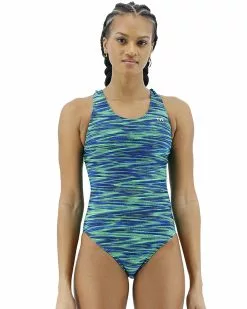 TYR Girl's Fizzy Maxfit Swimsuit -TYR Shop TYRFizzyMaxBlueGreen