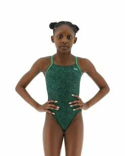 TYR Durafast Elite® Girls' Cutoutfit Swimsuit - Lapped