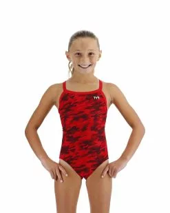 TYR Durafast Elite® Girls' Diamondfit Swimsuit - Camo 7 TYR Durafast Elite® Girls' Diamondfit Swimsuit - Camo -TYR Shop dcam7y 610 alt03 2