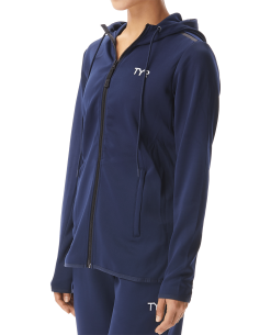 TYR Women's Alliance Podium Full Zip Hoodie -TYR Shop wtfzh2a 401 alt05b